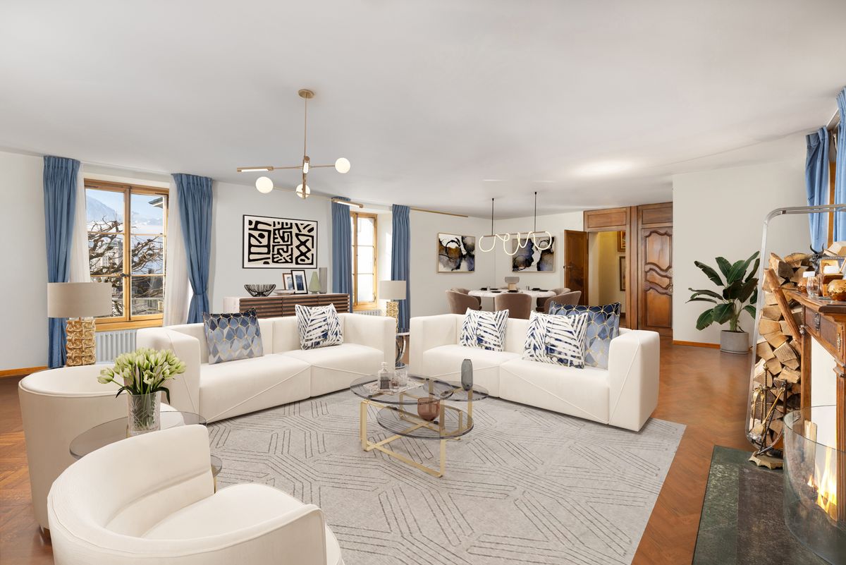 Au coeur de Montreux – Appartement de 270 m2 avec vue , terrasse et jardin privatif